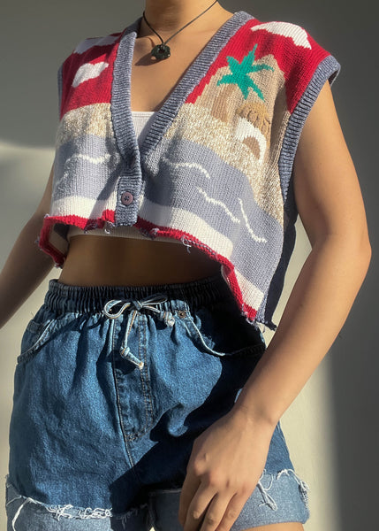 80's Vacation Knit Vest (M-L)