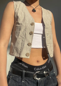 90's Beige Golf Vest (XS)