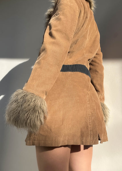 2000's Fur Trim Corduroy Jacket (M)