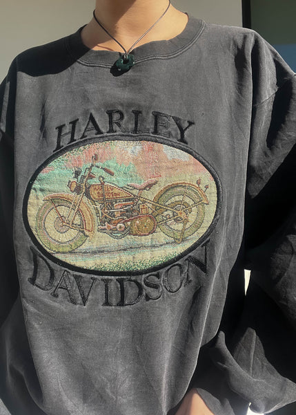 Vintage Sunset Harley Crewneck (L)