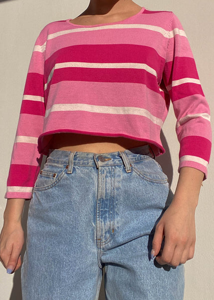 Shades of Pink Striped Knit (M)