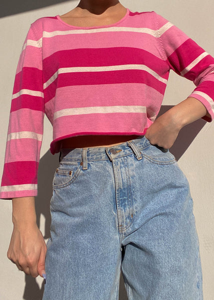 Shades of Pink Striped Knit (M)