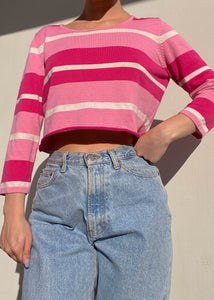 Shades of Pink Striped Knit (M)