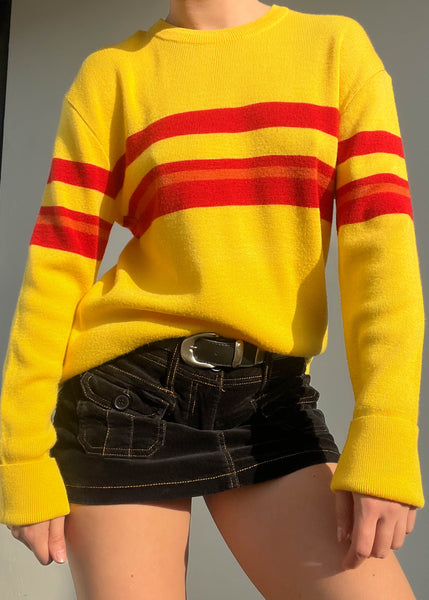 70's Red & Yellow Sweater (L-XL)