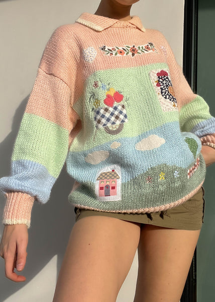Pastel Countryside Sweater (M-L)