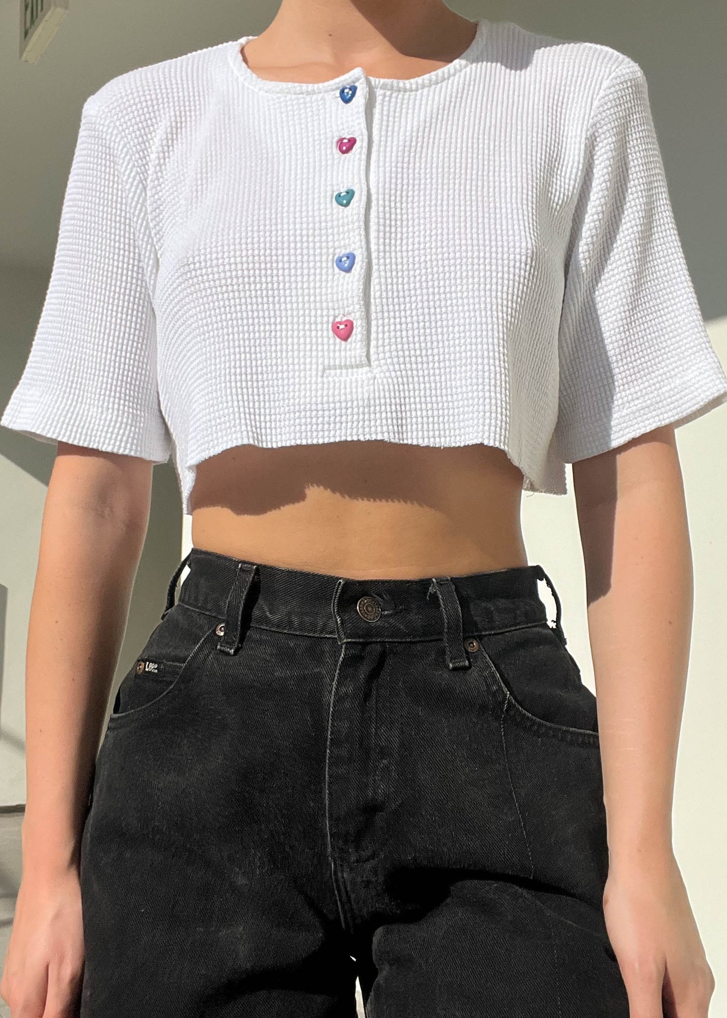 80's Heart Buttons Tee (S)