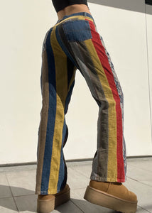 Denim + Corduroy Striped Jeans