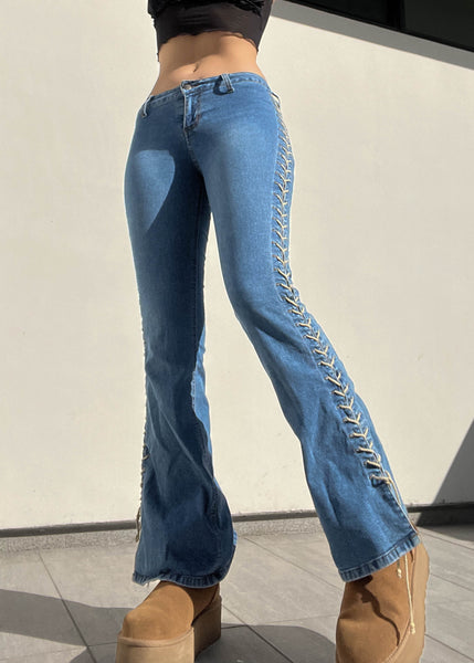 Iconic Mudd Lace Up Jeans (XS-S)