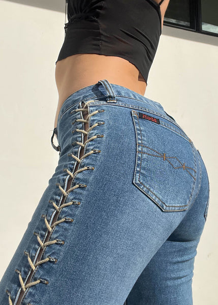 Iconic Mudd Lace Up Jeans (XS-S)