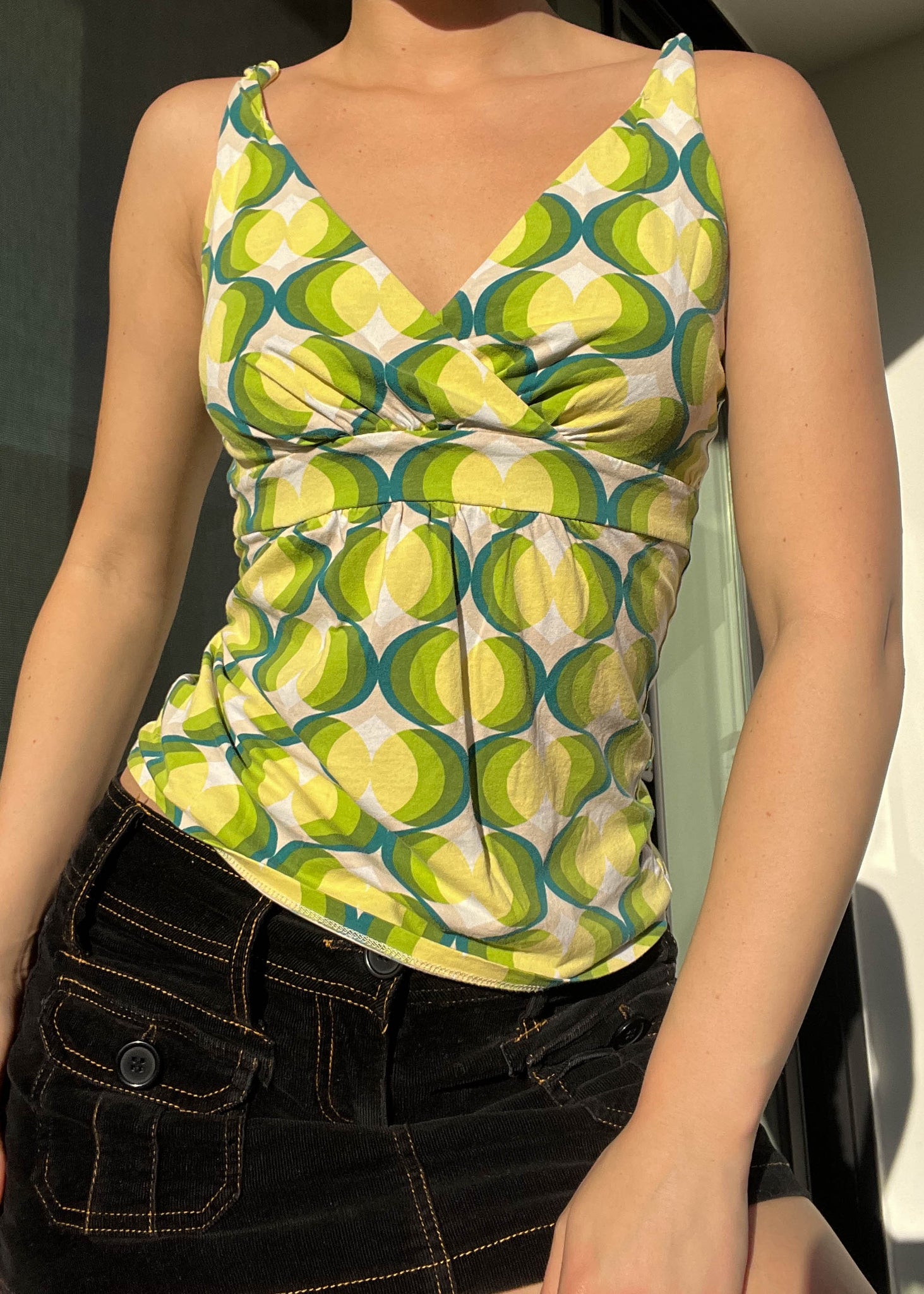 Y2k Citrus All Over Print Tank (S)