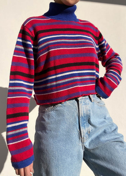 Erica 90's Striped Turtleneck (M-L)