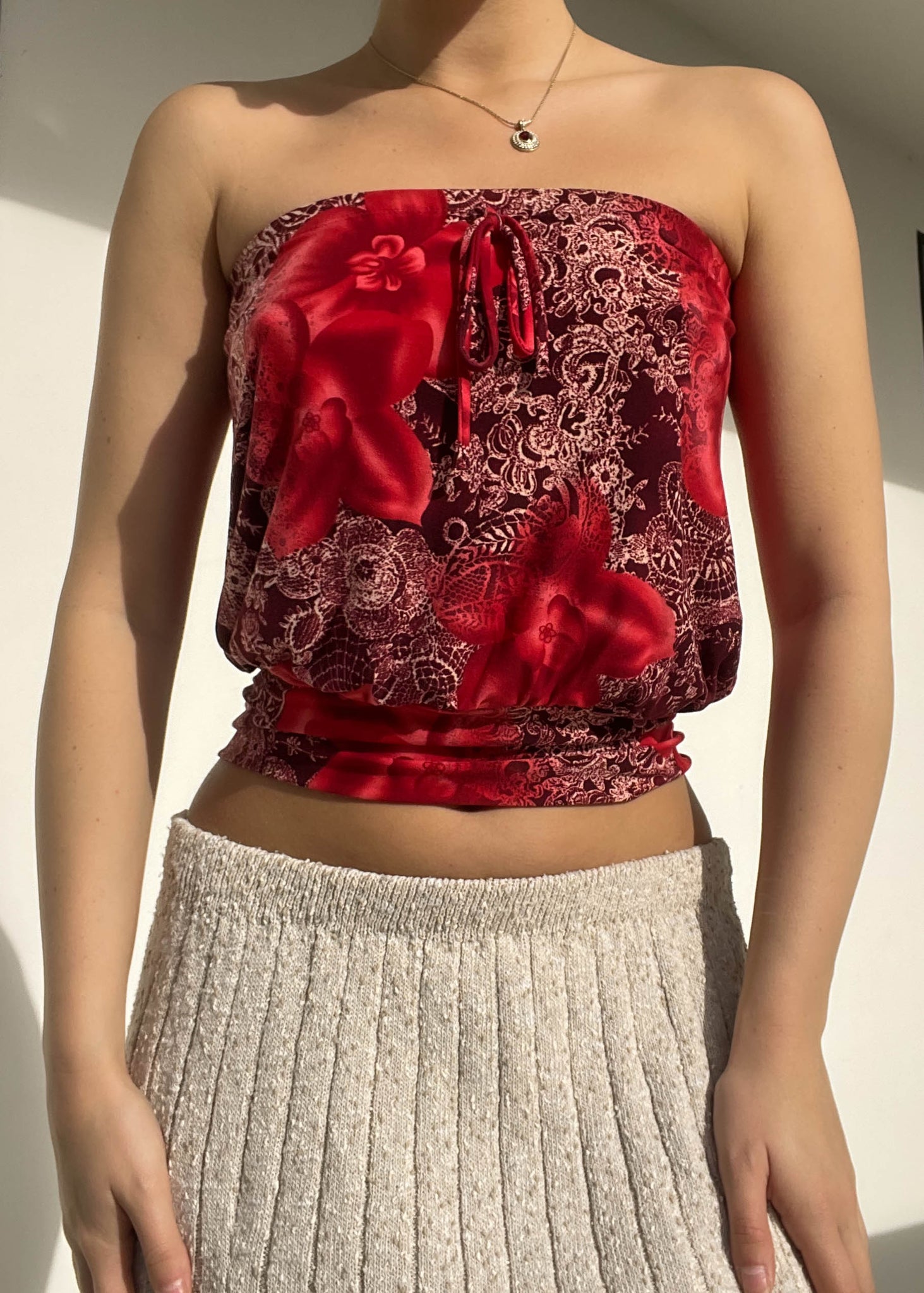 Late 90's Print Tube Top (S-M)