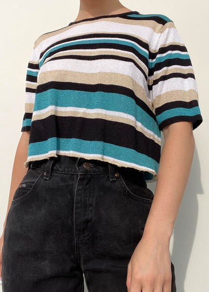 Kendall 90's Striped Knit Tee (M)