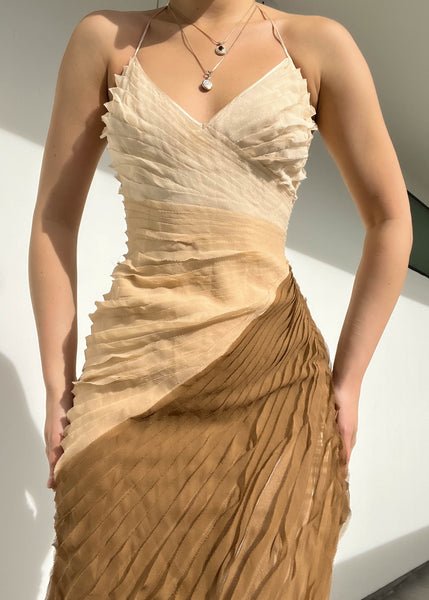 Early 2000's Bebe Gradient Fringe Dress (XS-S)
