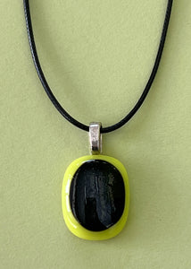 Neon & Black Pendant Necklace