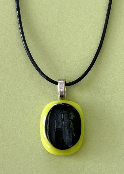 Neon & Black Pendant Necklace